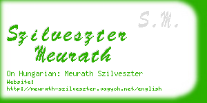 szilveszter meurath business card